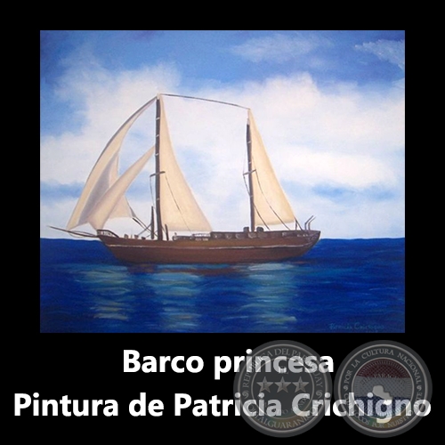 Barco princesa - Pintura de Patricia Crichigno